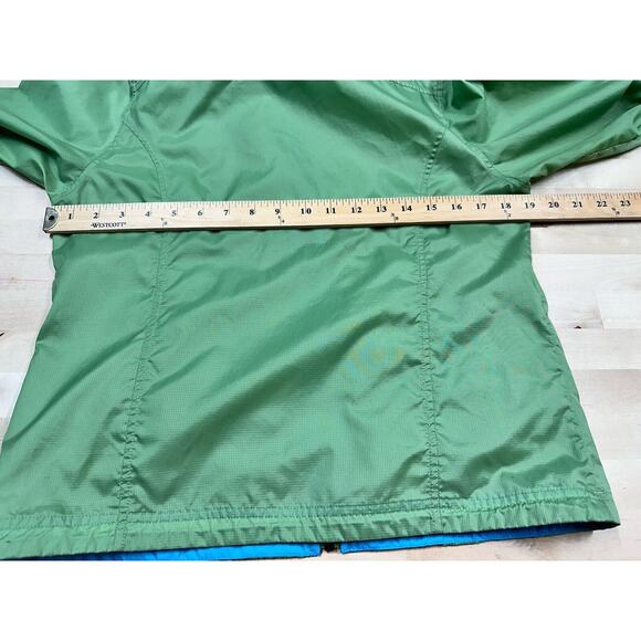 L.L. Bean Green Hooded Nylon Light Weight Jacket Women's Size Small Rain Jacket - Picture 7 of 8
